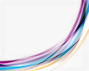 Glossy wave on white space