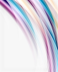 Glossy wave on white space