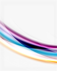 Glossy wave on white space