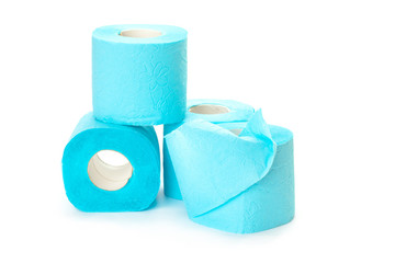 toilet paper isolated on white background