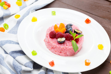 pink mochi japanese sweet rice treat