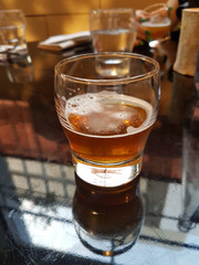 Modern dining - small glass of craft beer