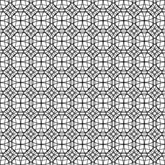 Abstract geometric seamless pattern, lace black on white. Vector illustration.