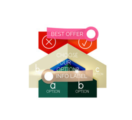 Business geometric infographic banner templates