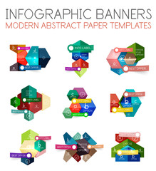 Fototapeta premium Business geometric infographic banner templates