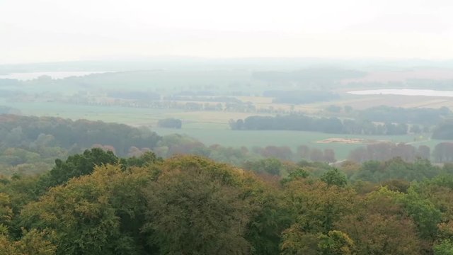 aerial view of rugen island from top of tower in Binz. (Mecklenburg-Vorpommern) Germany.