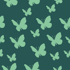 Fototapeta na wymiar Butterfly pattern. Vector seamless pattern. Repeating background