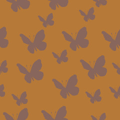 Butterfly pattern. Vector seamless pattern. Repeating background