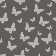 Butterfly pattern. Vector seamless pattern. Repeating background - 125919071