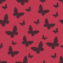 Butterfly pattern. Vector seamless pattern. Repeating background