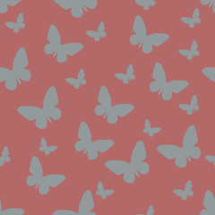 Butterfly pattern. Vector seamless pattern. Repeating background