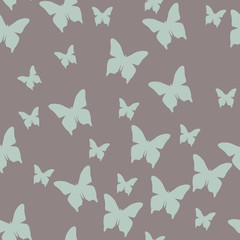 Butterfly pattern. Vector seamless pattern. Repeating background