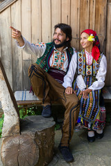 Fototapeta na wymiar Bulgarian costumes