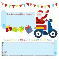 christmas card with santa
