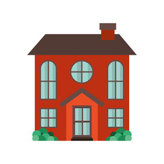 Home building icon. house architecture and real estate theme. Isolated and colorful design. Vector illustration