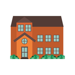 Home building icon. house architecture and real estate theme. Isolated and colorful design. Vector illustration