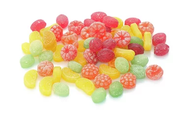 Photo sur Plexiglas Bonbons Assortiment de bonbons aux fruits