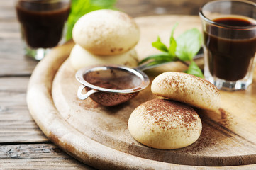 Homemade sweet cookie with coffee