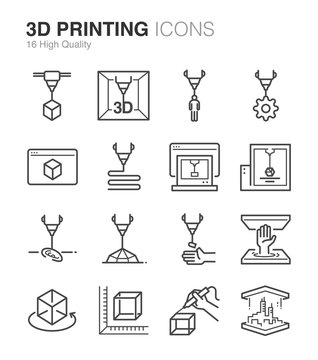 3D Printing icons