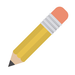 Pencil icon. School supply object and education theme. Isolated design. Vector illustration