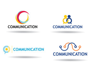 Communication icons set concept