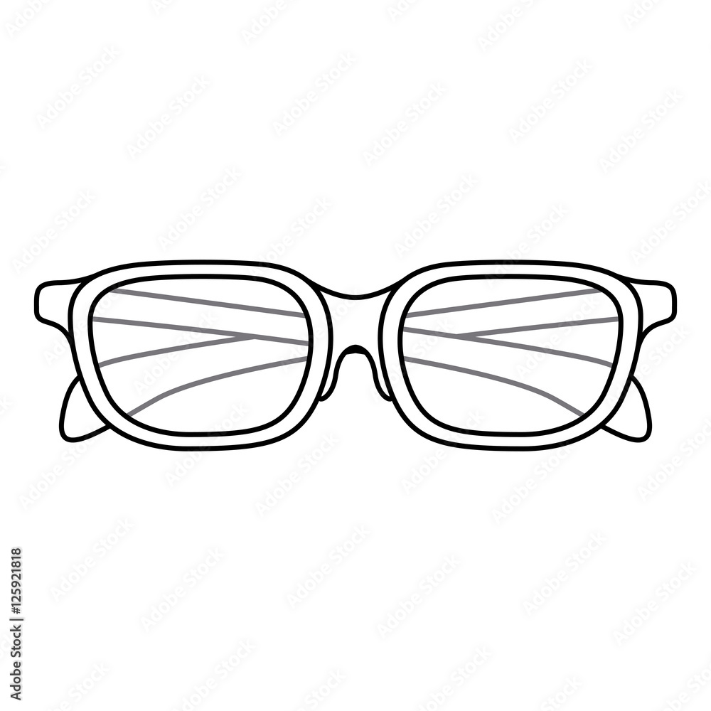 Wall mural Glasses icon. Fashion style accessory eyesight and optical theme. Isolated design. Vector illustration