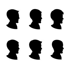 Male silhouette in profile
