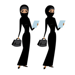 Pretty young muslim business lady