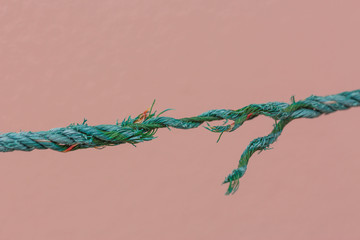 Nylon rope is about to break