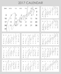Calendar 2017 - Vector template