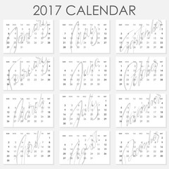 Calendar 2017 - Vector template