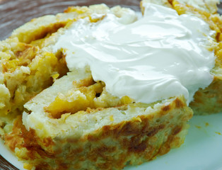 Roll of potato pancakes