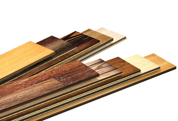 New oak parquet of different colors