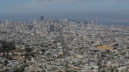 Fototapeta na wymiar Ciudad de San Francisco desde el mirador de Twin Peaks