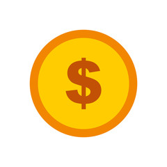 coins money dollar isolated icon vector illustration design