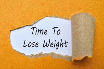 Time to lose weight write on paper.