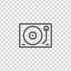 Dj mixer icon vector, clip art. Gramophone vector symbol. Also useful as logo, transparent web UI element, silhouette and illustration.