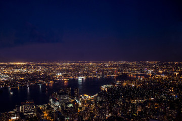 Fototapeta na wymiar New York City USA Skyline by night Big Apple 2