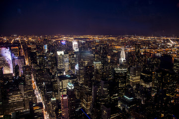 Fototapeta premium New York City USA Skyline by night Big Apple 3