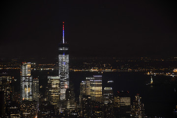Fototapeta na wymiar New York City USA Skyline by night Big Apple 6