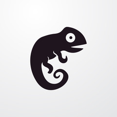 chameleon icon illustration