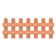Wood fence icon. Barrier picket and garden theme. Isolated design. Vector illustration