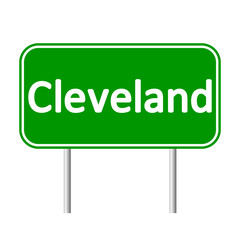 Cleveland green road sign.