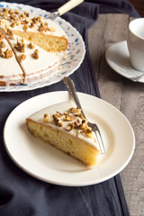 Homemade walnut cake