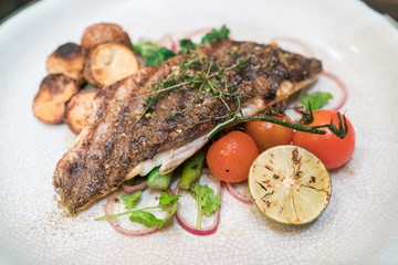 grilled barramundi steak
