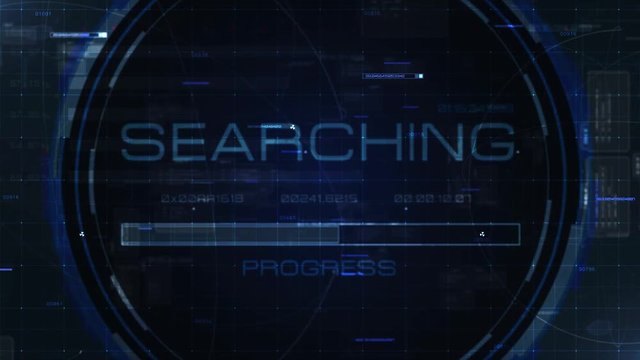 Futuristic circle burst - technology interface in loop animation with grids, particles