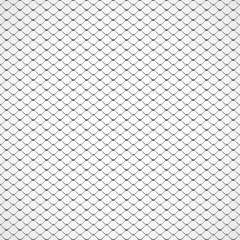 Fototapeta premium Realistic Steel Netting, chain-link fencing, rabitz grid, isolated vector, seamless background