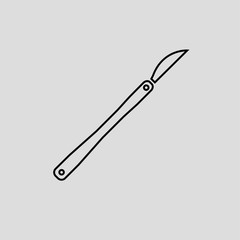 scalpel outline vector icon. eps 10