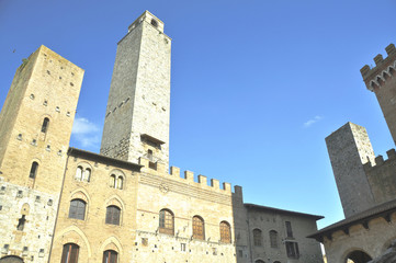 Fototapeta na wymiar Panoramica de la Toscana, San Gimignano