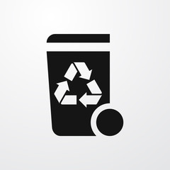 recycle bin icon illustration